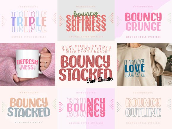 Bouncy Stacked: The Grunge Display Font for Editorial Impact