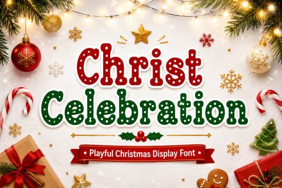 Christ Celebration Font: A Festive Display for Holiday Design