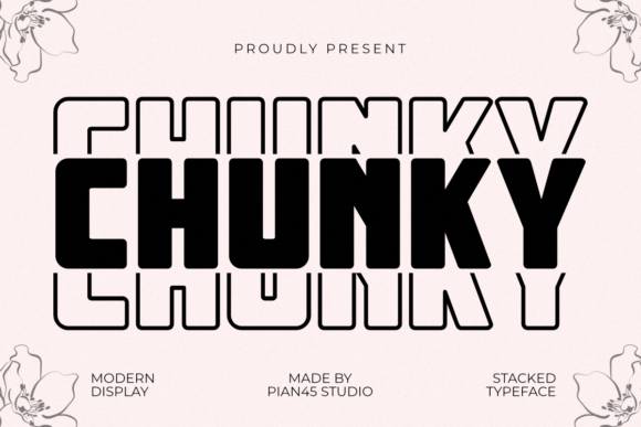Chunky Stacked Font for Bold Web Headlines