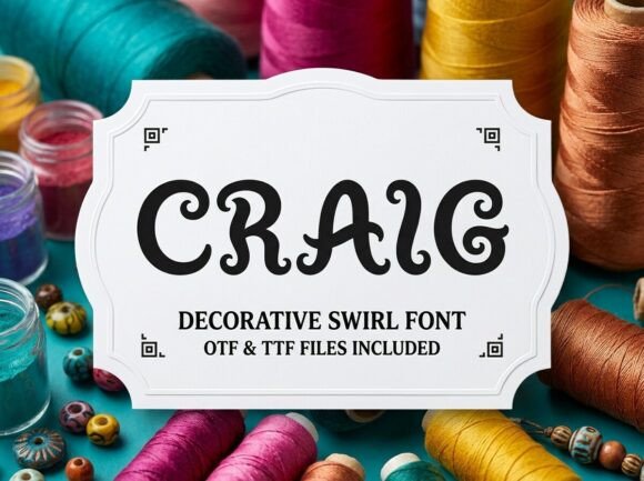 Craig Display Font for Whimsical Branding
