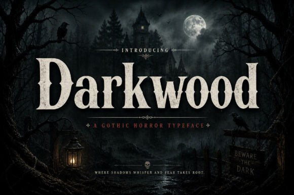 Darkwood Vintage Display Font for Crafters