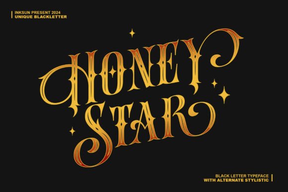 Honey Star: A Modern Blackletter Display Font