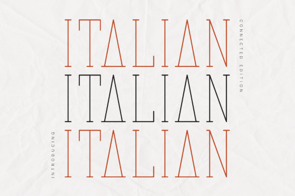Italian Connected Edition Typeface for Elegant Branding
