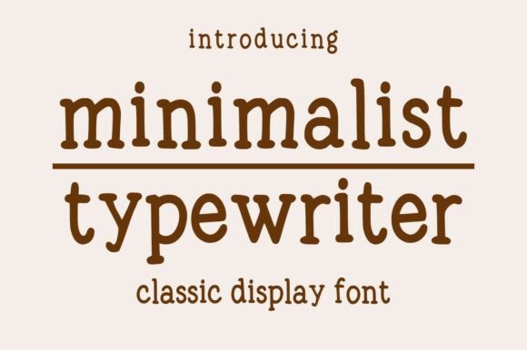 Minimalist Typewriter Font for Editorial Design