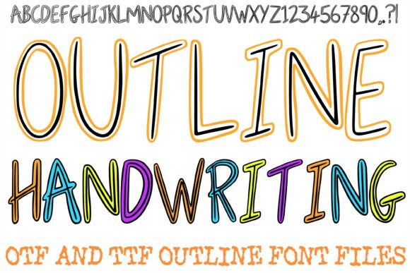 Outline Handwriting: A Modern Display Typeface