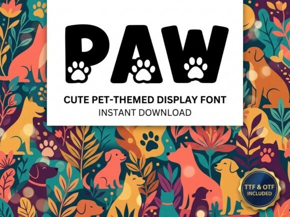 Paw Display Font for Playful Campaigns