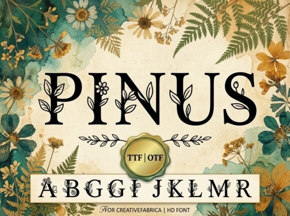 Pinus: A Botanical Display Font for Branding