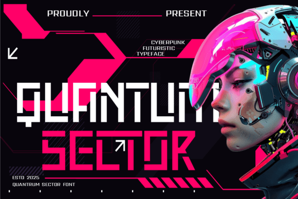 Quantum Sector: A Cyberpunk Typeface for Futuristic Brands