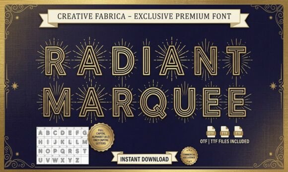 Radiant Marquee Font for Crafters & Sellers