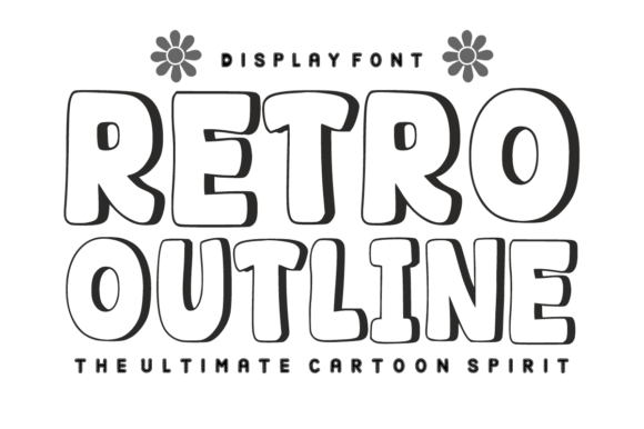 Retro Outline Font for Bold Web Design