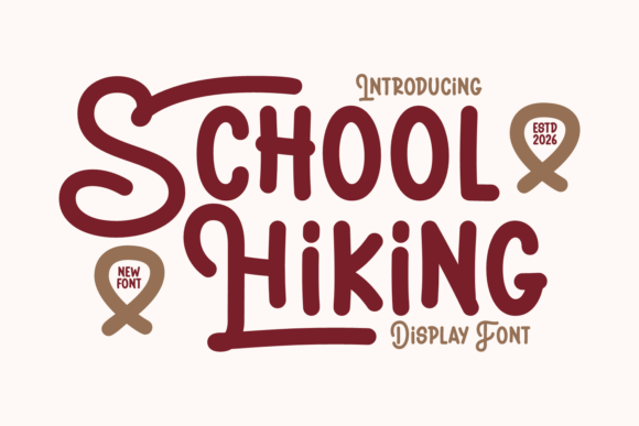 School Hiking Font: A Calligraphy Masterpiece for Modern Campaigns