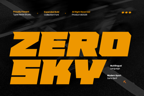 Zero Sky: A Bold Display Font for Digital Speed